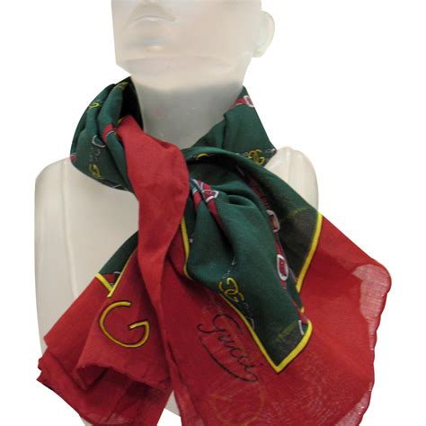 vintage gucci scarf cotton